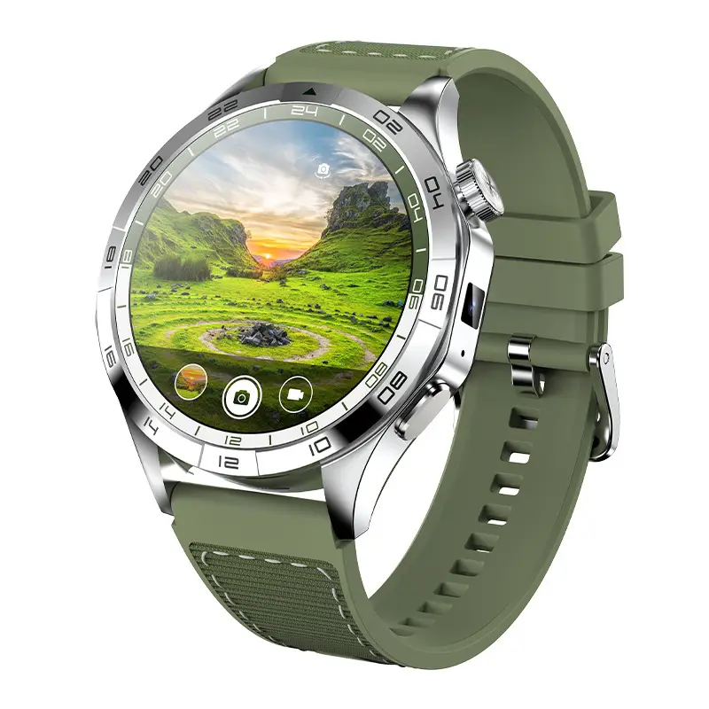 King Heart Rate Blood Oxygen Phone Watch Green Strap