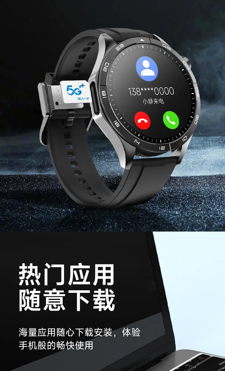 King Heart Rate Blood Oxygen Phone Watch Green Strap — feature 10