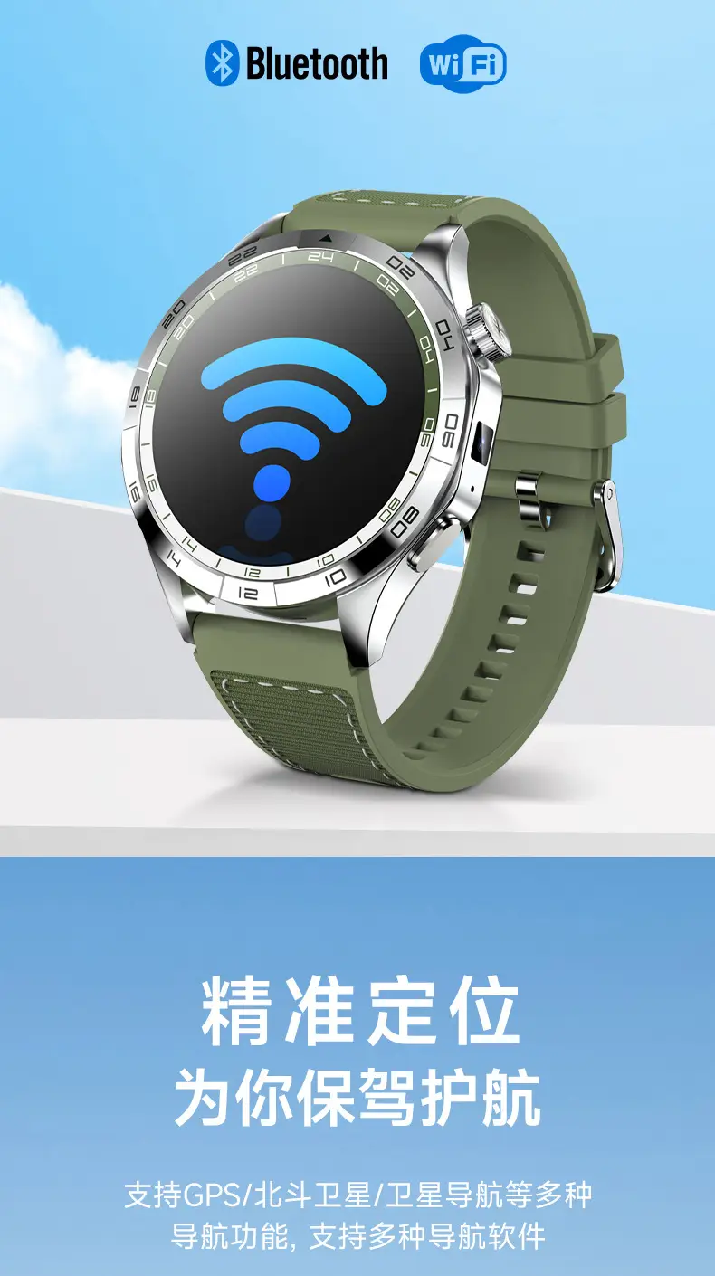 King Heart Rate Blood Oxygen Phone Watch Green Strap — feature 14