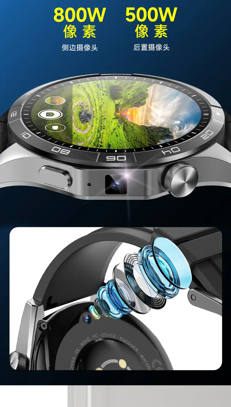 King Heart Rate Blood Oxygen Phone Watch Green Strap — feature 16