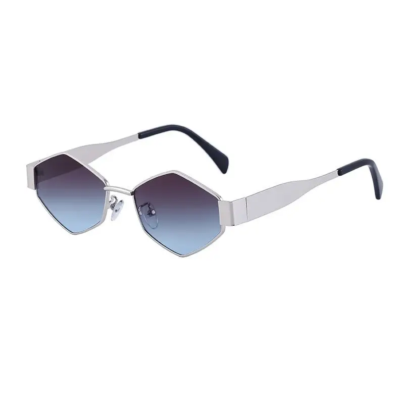Diamond Metal Sunglasses Ladies Green Photo Concave 2024