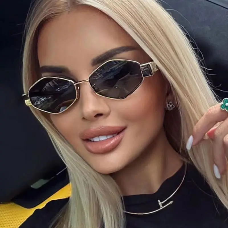 Diamond Metal Sunglasses Ladies Green Photo Concave 2024 — feature 1