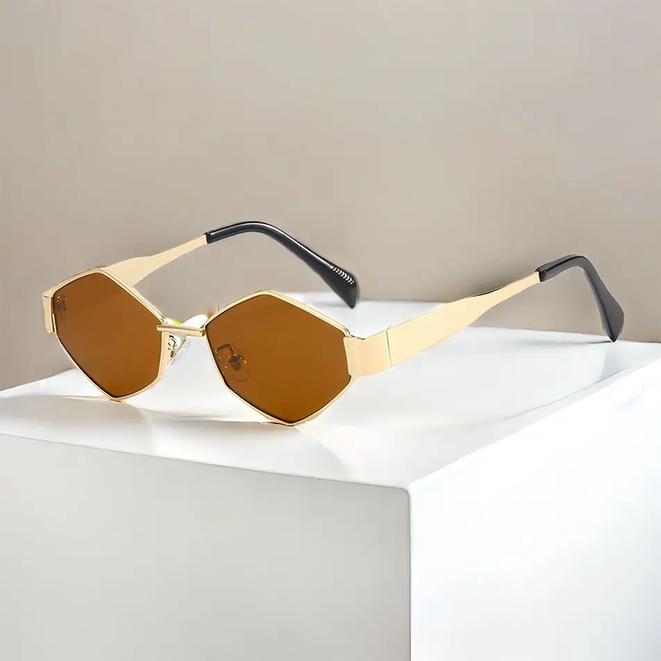 Diamond Metal Sunglasses Ladies Green Photo Concave 2024 — feature 12