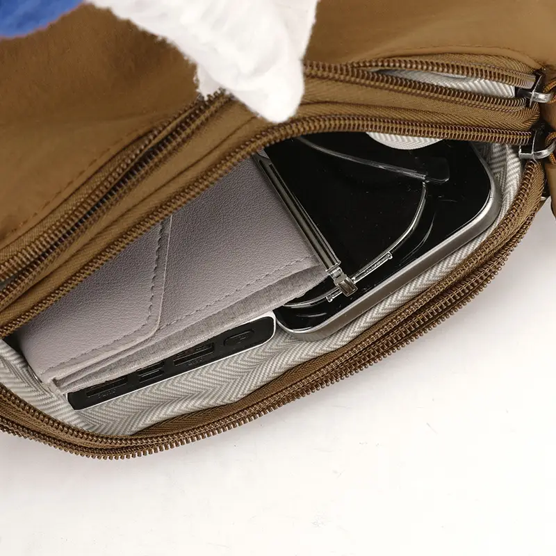 Women's Crossbody Small Square Bag Water-Repellent Nylon - Image 9