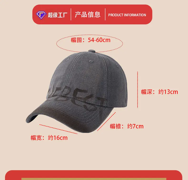 385 Colors Hat Retro Denim Cross-border Fashion Cap — feature 11