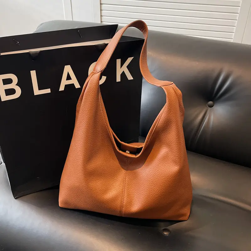 Tan Leather Crossbody Bag for Women 2025 Spring - Image 5