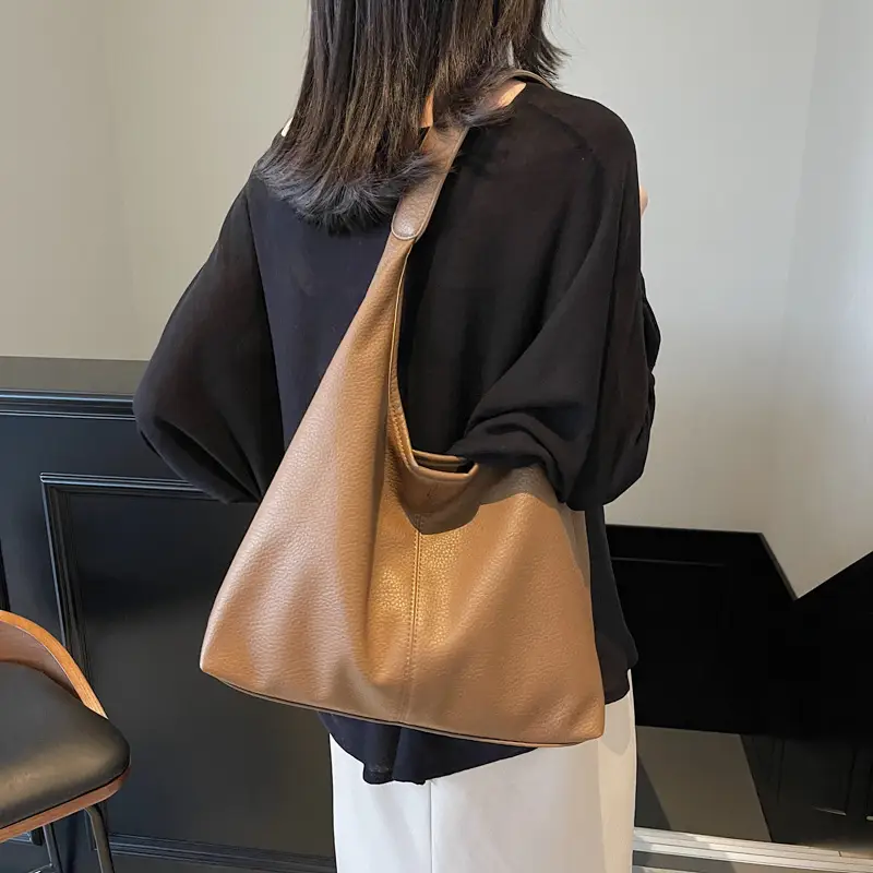 Tan Leather Crossbody Bag for Women 2025 Spring - Image 6