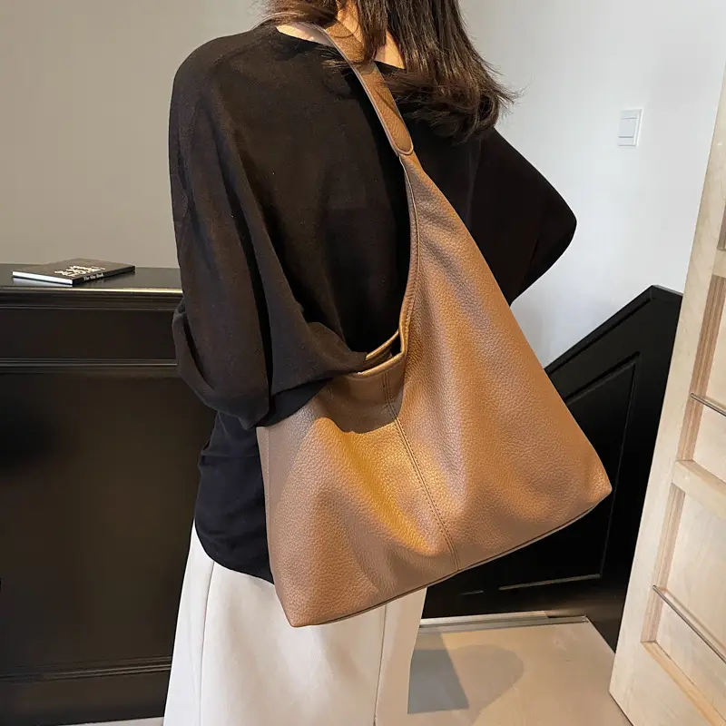 Tan Leather Crossbody Bag for Women 2025 Spring - Image 2