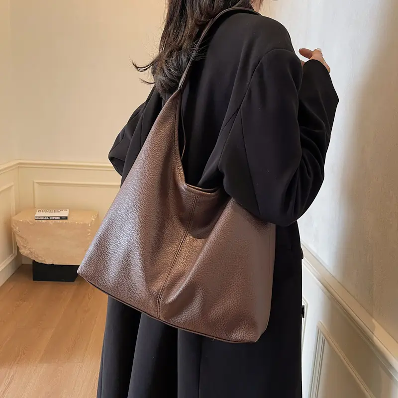 Tan Leather Crossbody Bag for Women 2025 Spring - Image 4