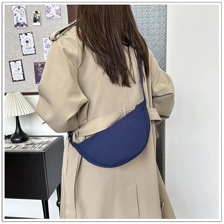 Pink Nylon Crossbody Bag for Women with Wide Strap — feature 20