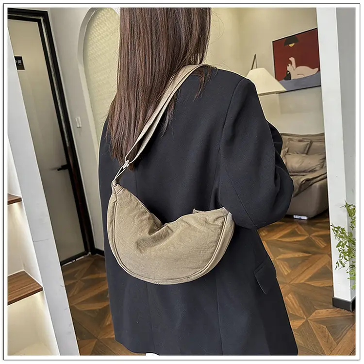 Pink Nylon Crossbody Bag for Women with Wide Strap — feature 23