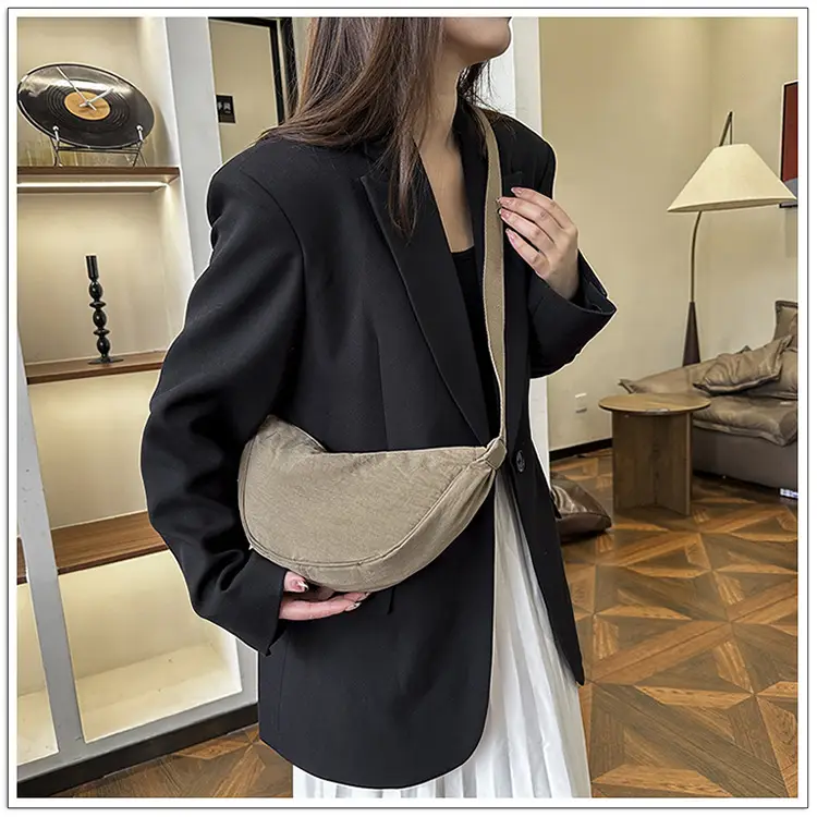 Pink Nylon Crossbody Bag for Women with Wide Strap — feature 26