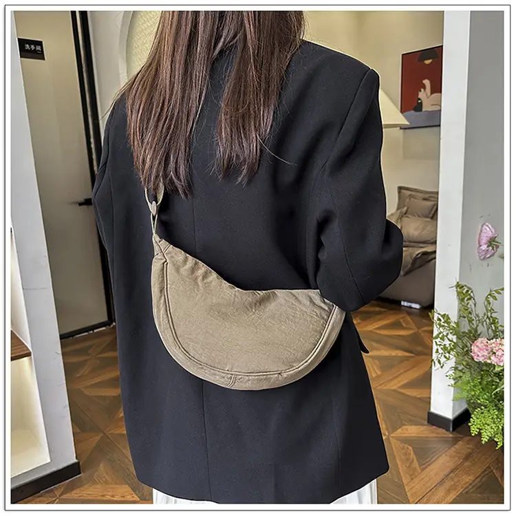 Pink Nylon Crossbody Bag for Women with Wide Strap — feature 27