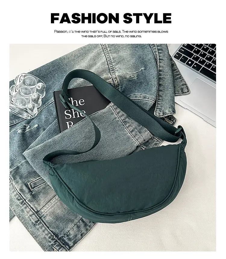 Pink Nylon Crossbody Bag for Women with Wide Strap — feature 29