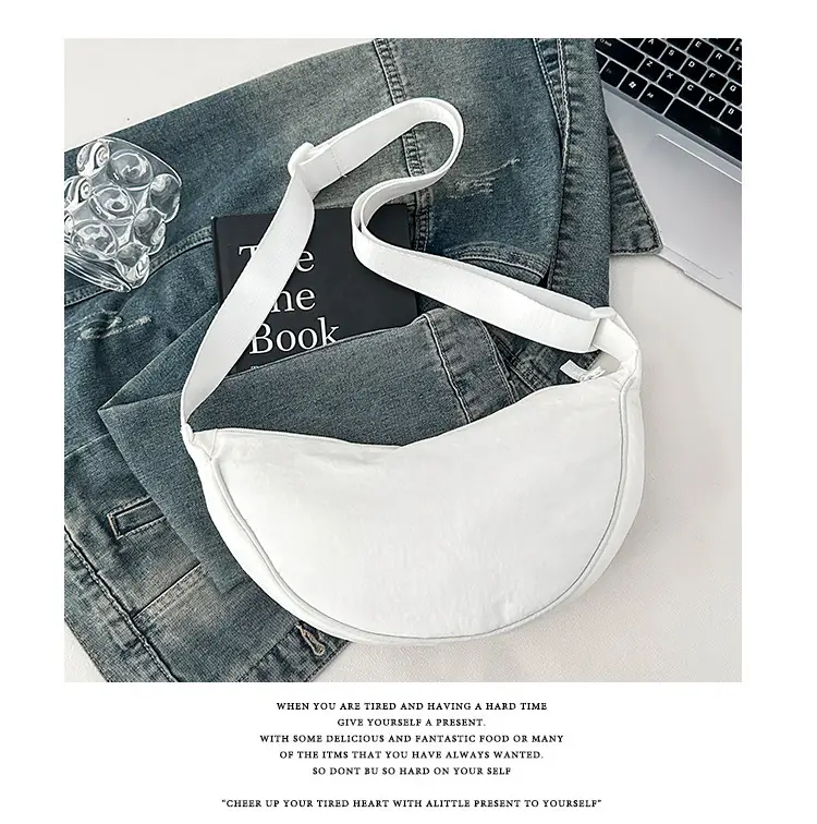 Pink Nylon Crossbody Bag for Women with Wide Strap — feature 32