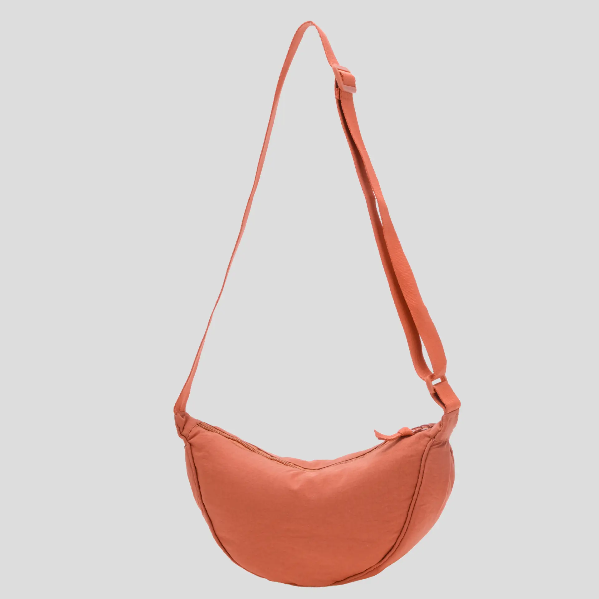 Pink Nylon Crossbody Bag for Women with Wide Strap