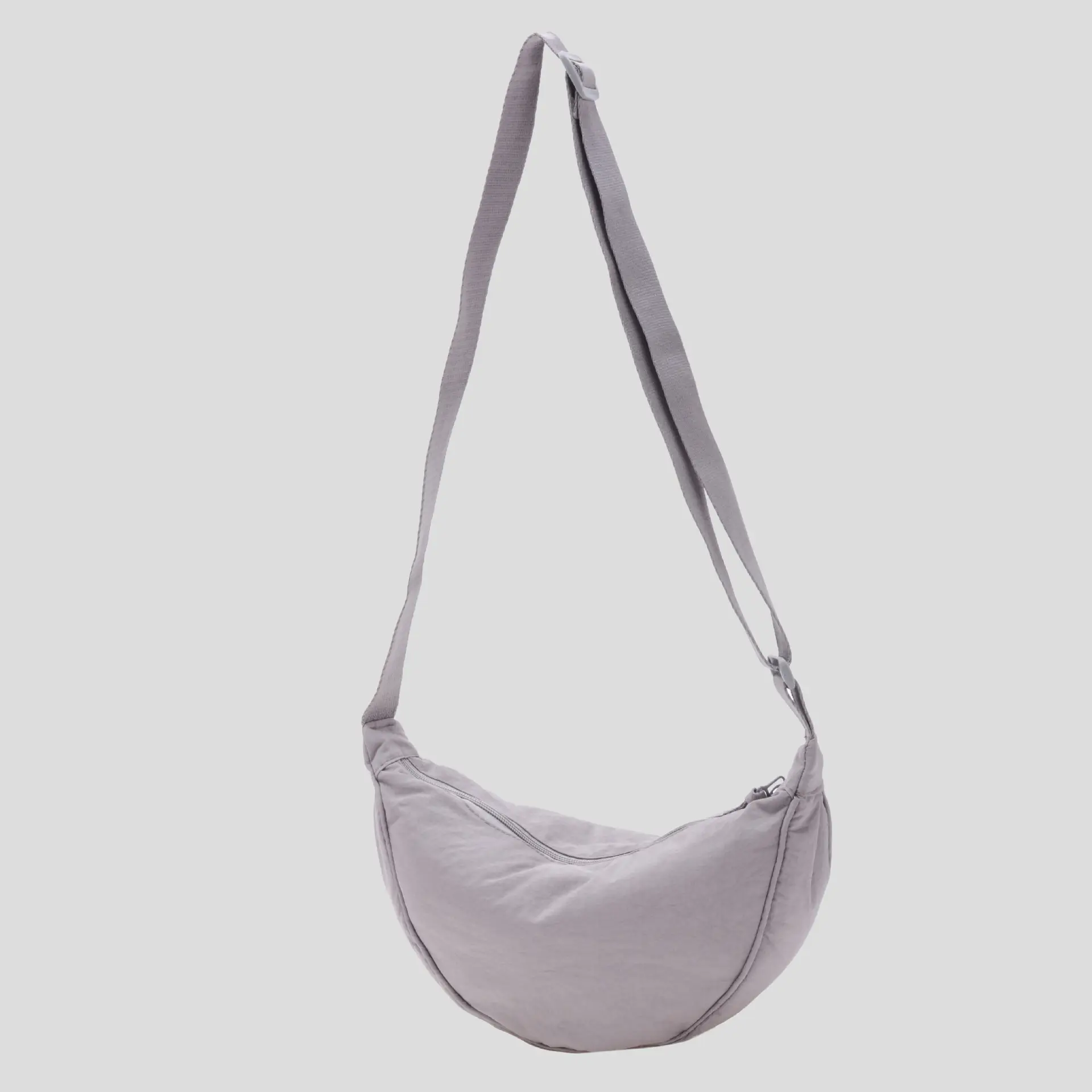Pink Nylon Crossbody Bag for Women with Wide Strap