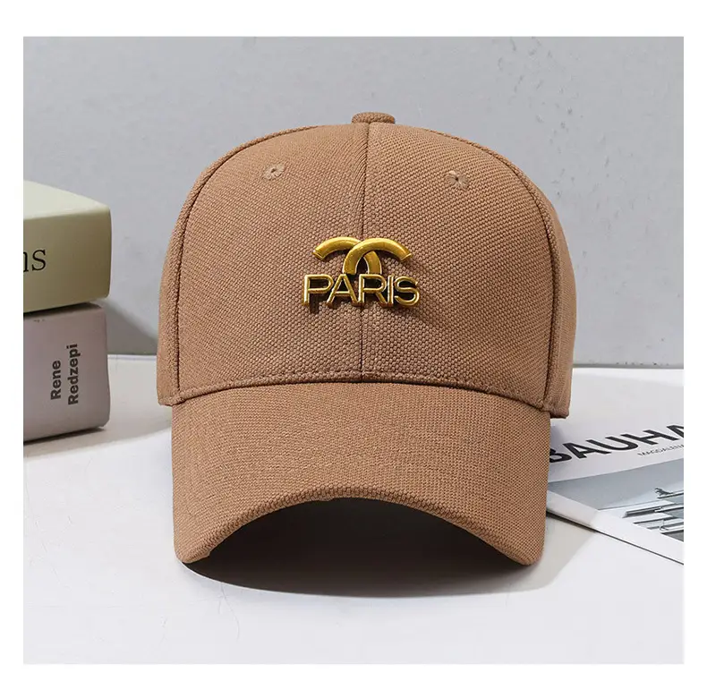 Black Paris Logo Baseball Cap with Pineapple Cloth — feature 10