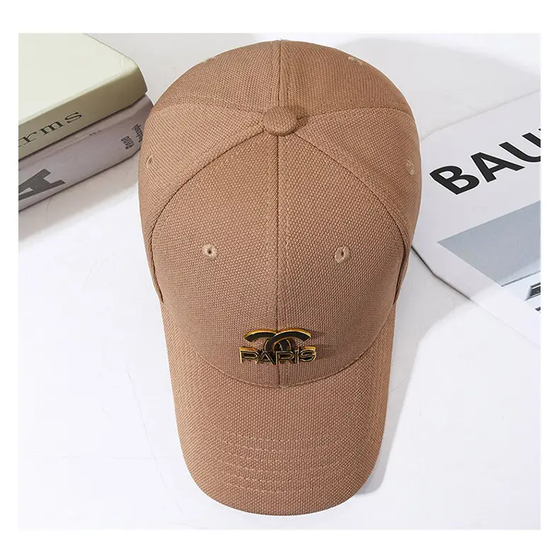 Black Paris Logo Baseball Cap with Pineapple Cloth — feature 13