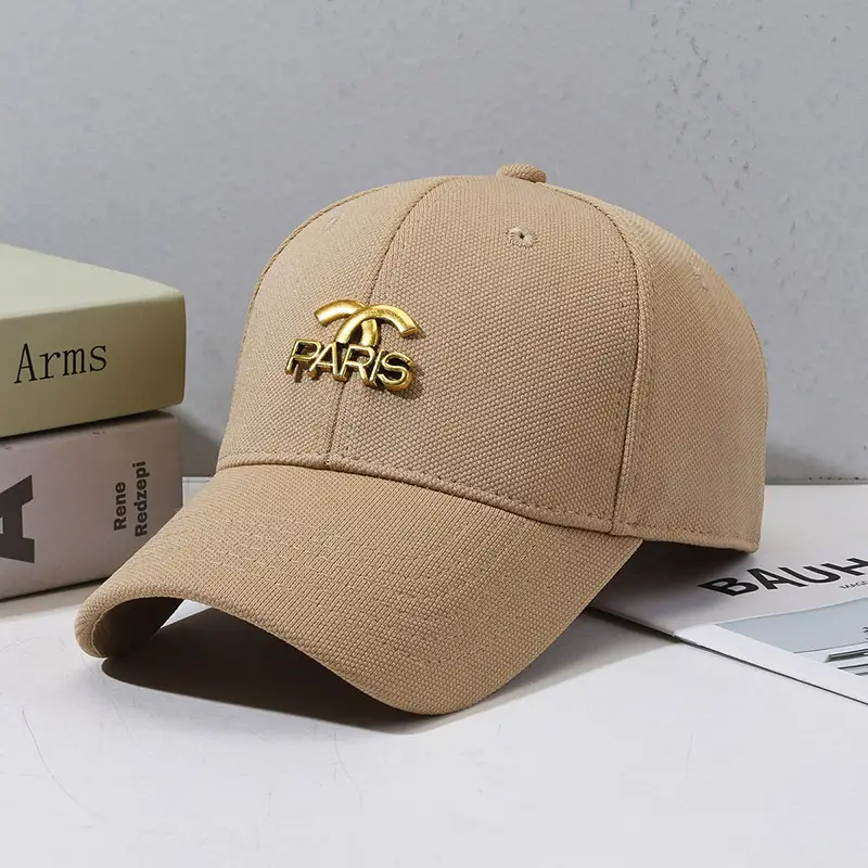 Black Paris Logo Baseball Cap with Pineapple Cloth