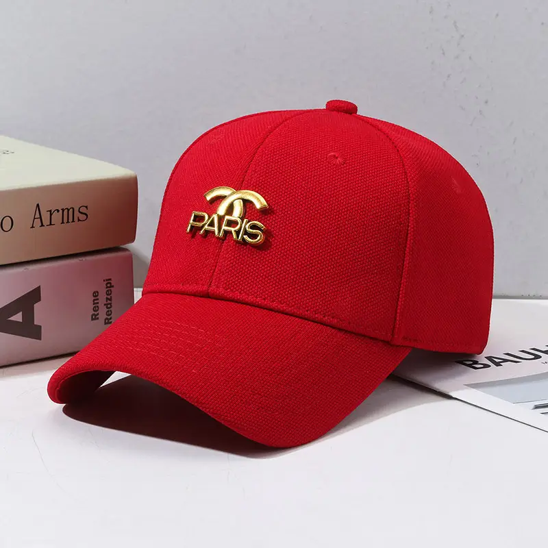 Black Paris Logo Baseball Cap with Pineapple Cloth - Image 4