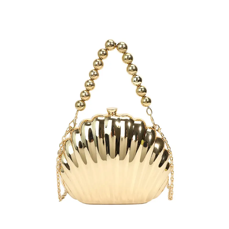 Evening Bags New Women Scallop Textured Mirror Shoulder Crossbody - Image 8