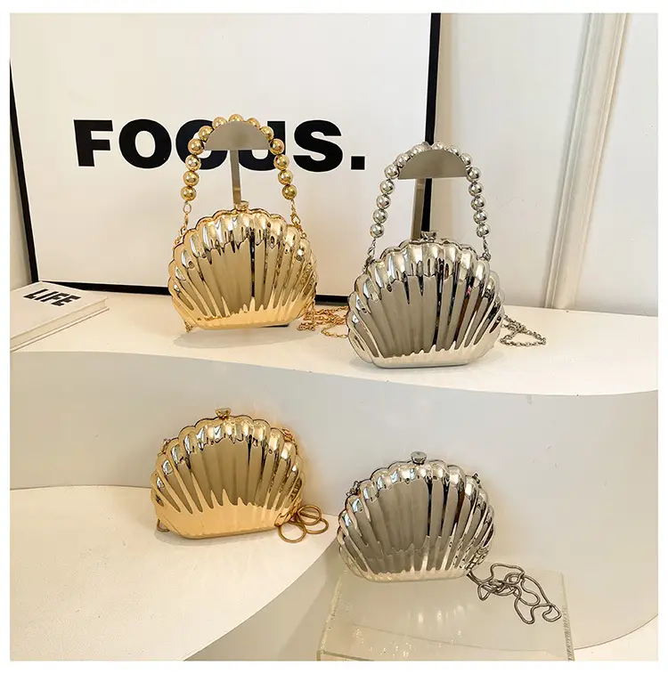 Evening Bags New Women Scallop Textured Mirror Shoulder Crossbody — feature 18