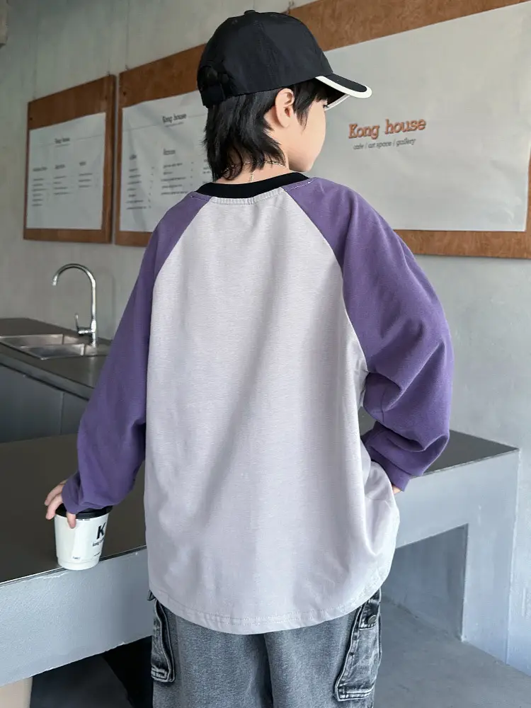 Boys Long Sleeve Boston City of Camels T-Shirt Purple
