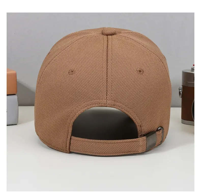 R Men's Red Cotton Baseball Cap with Triangle Logo — feature 10