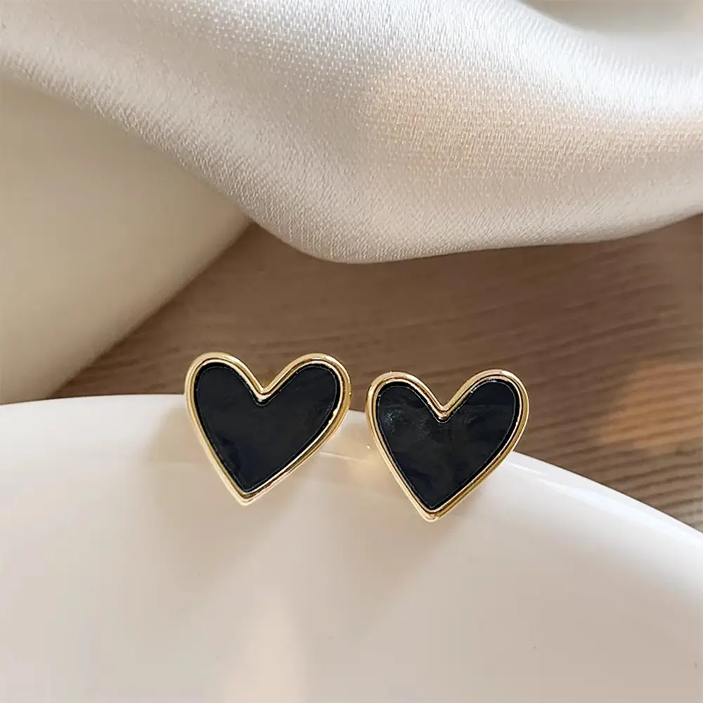 Blue Heart Earrings for Women Commuting Small Elegant High End - Image 6