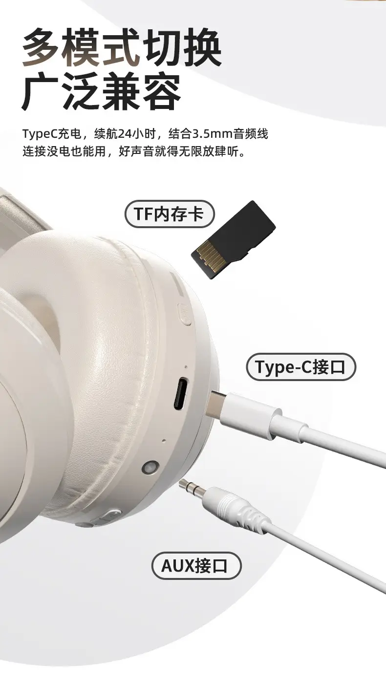 Over-Ear Wireless Bluetooth Headphones 214g High-Quality Sound — feature 11