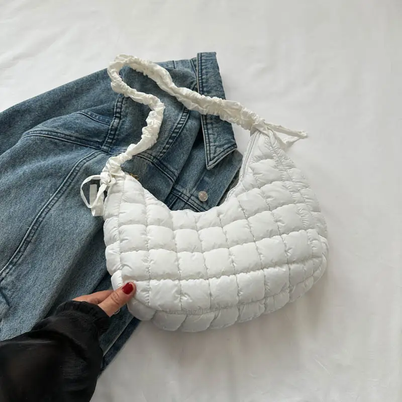 Black Quilted Shoulder Bag for Women 2023 - Image 2