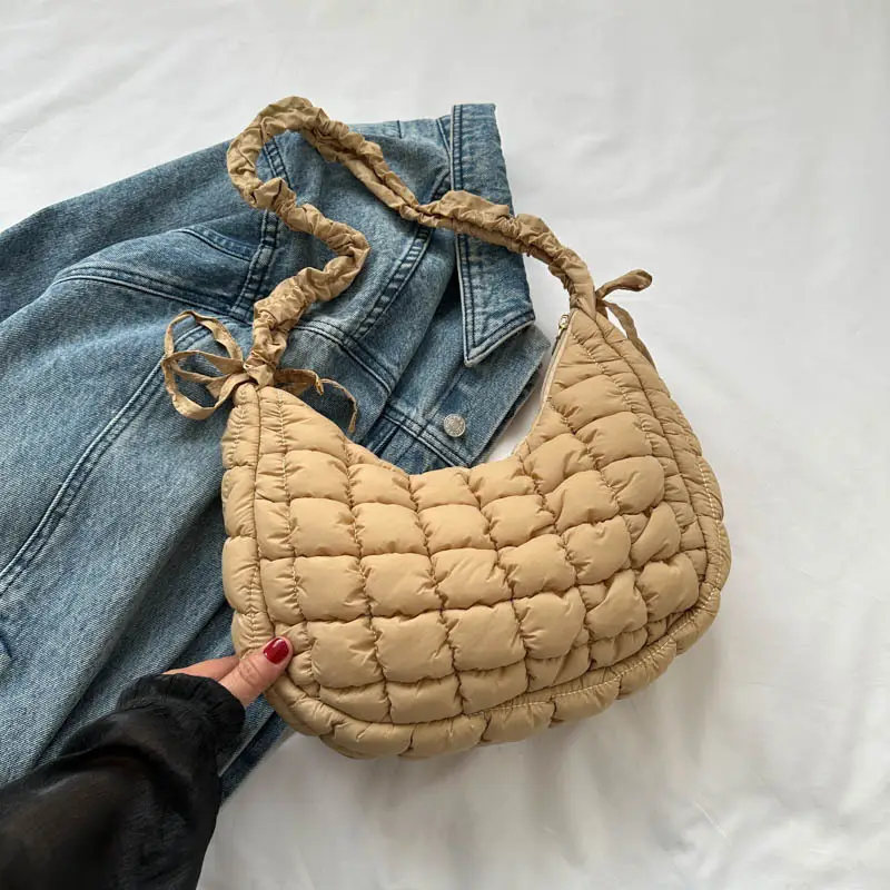 Black Quilted Shoulder Bag for Women 2023 - Image 3