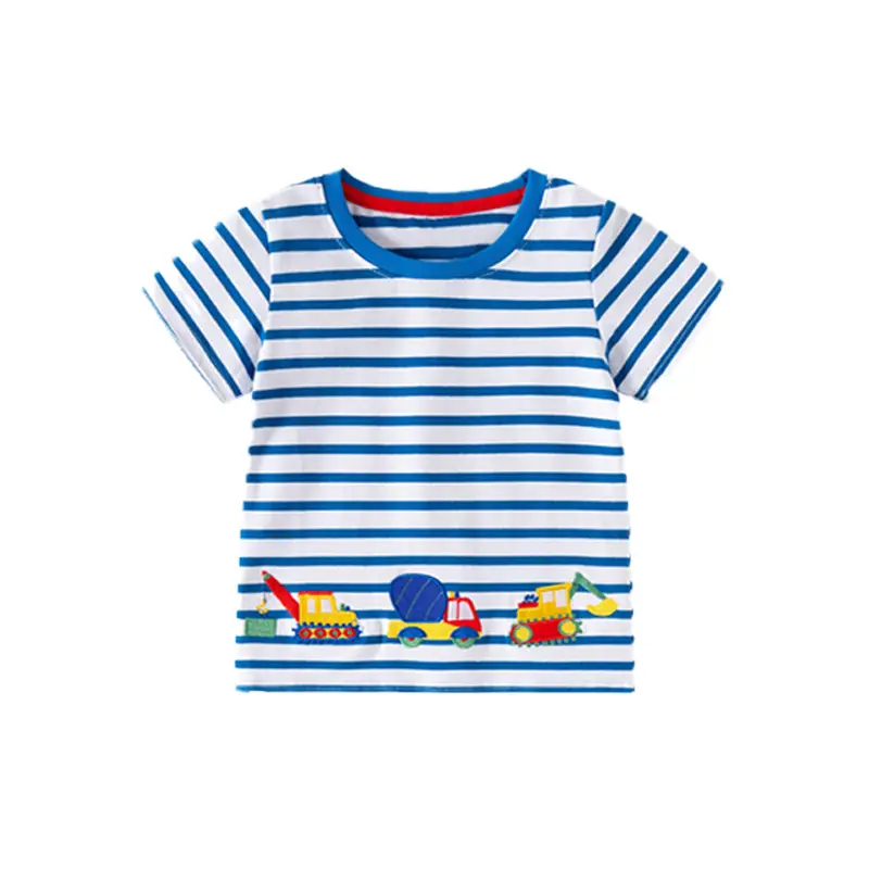 Explosions pure cotton striped T-shirt for boys spring summer - Image 6