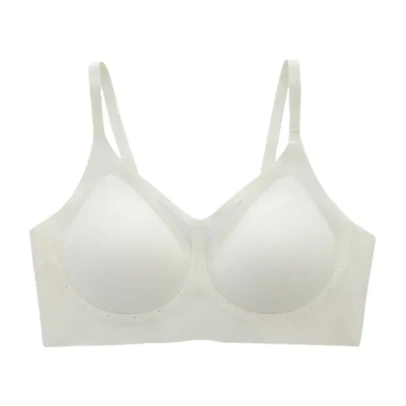 Black Fitted Mesh Camisole Bra for Small Busts - Image 2