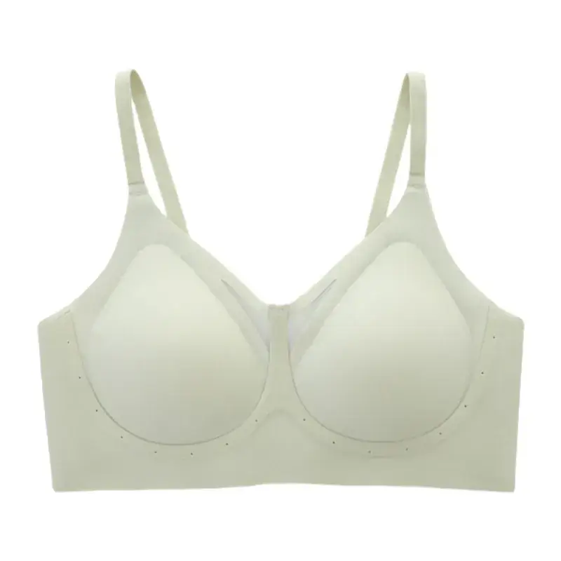 Black Fitted Mesh Camisole Bra for Small Busts - Image 3