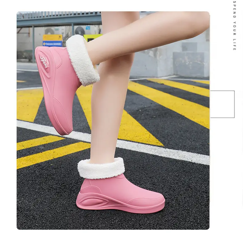 Japanese Style Rain Shoes Women's Fashion Outdoor Short Tube Water Shoes Women's Kitchen Work Non-Slip Rubber Shoes Low-top Waterproof Rain Boots — feature 22