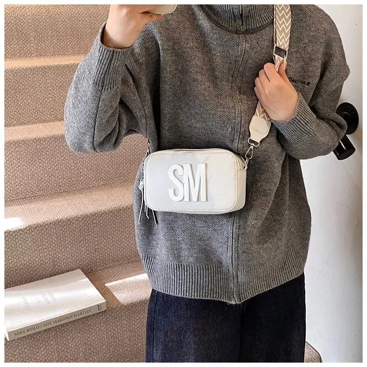 Light Blue Lettered Crossbody Bag for Women — feature 12