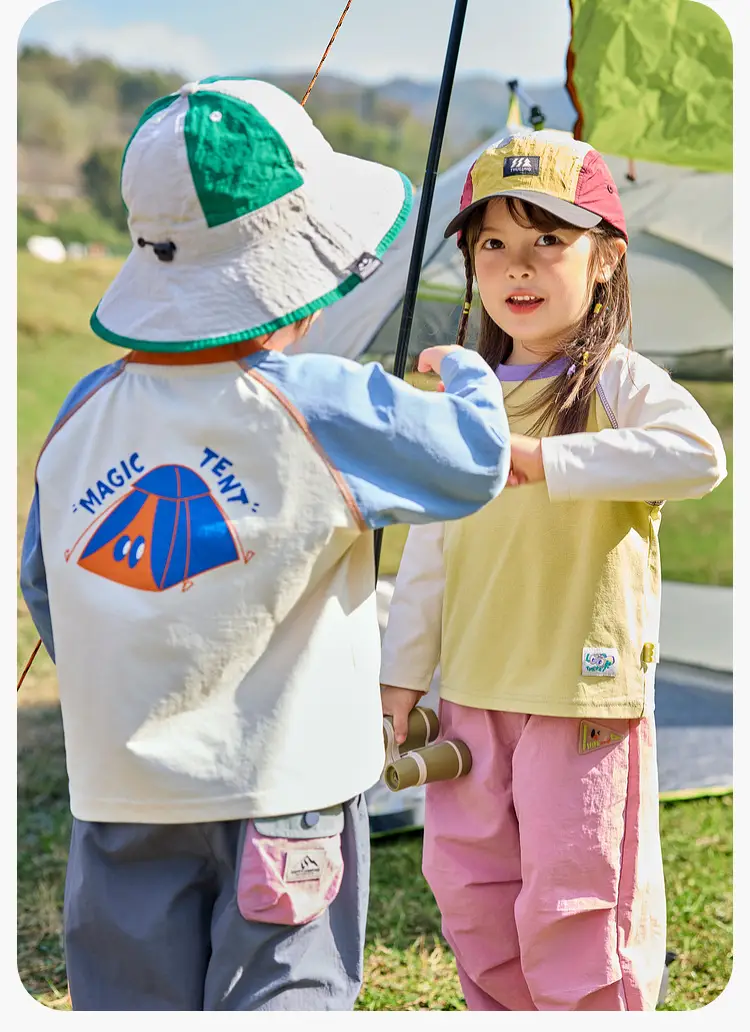 Spring Kids Sunscreen T-Shirt with Hat & Backpack Set — feature 19