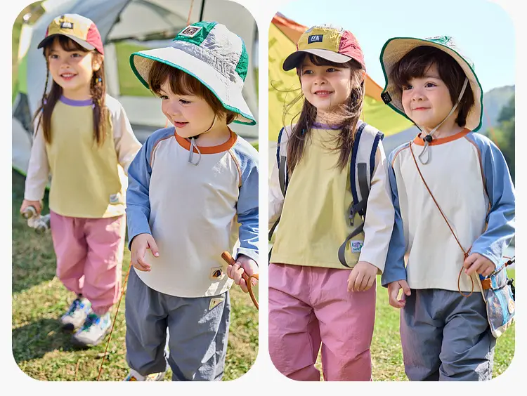 Spring Kids Sunscreen T-Shirt with Hat & Backpack Set — feature 20