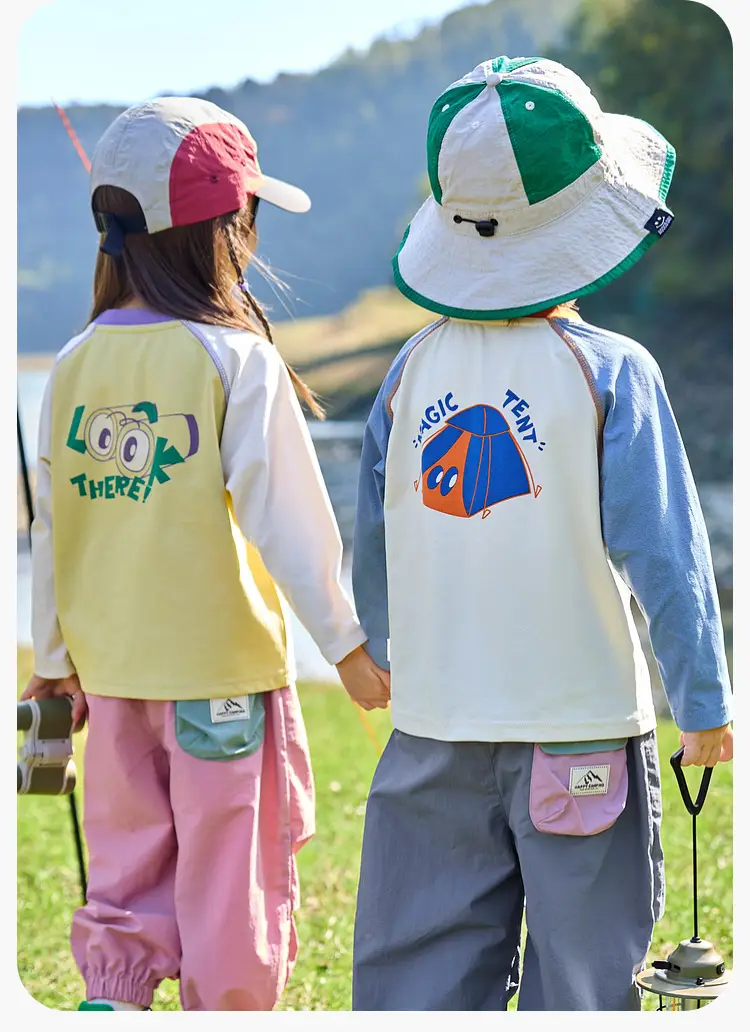Spring Kids Sunscreen T-Shirt with Hat & Backpack Set — feature 21