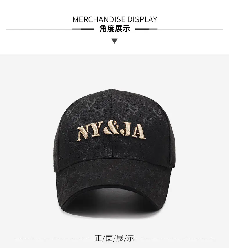 Men's Black Logo Printed Baseball Cap — feature 9