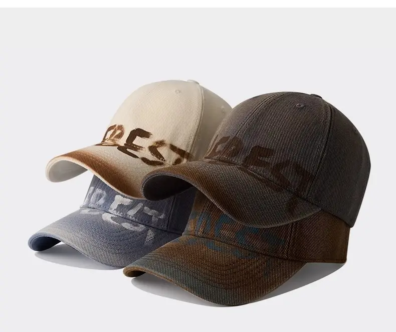 Baseball Cap Brown Washed Old Couple Small Show Face — feature 15