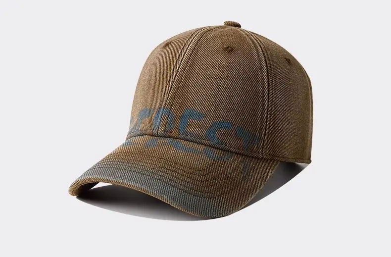 Baseball Cap Brown Washed Old Couple Small Show Face — feature 22