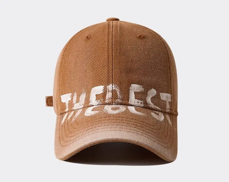 Baseball Cap Brown Washed Old Couple Small Show Face — feature 25