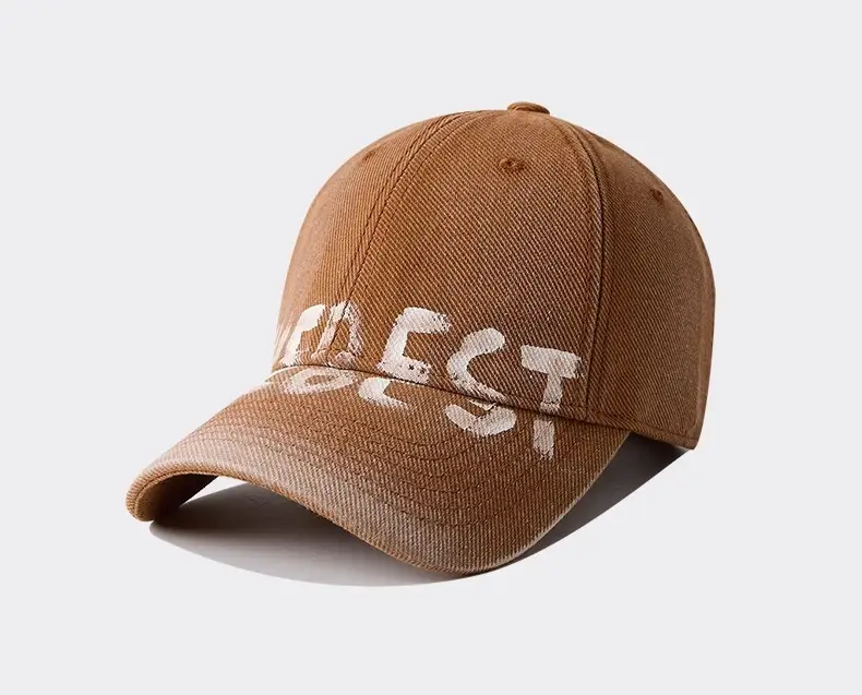 Baseball Cap Brown Washed Old Couple Small Show Face — feature 26