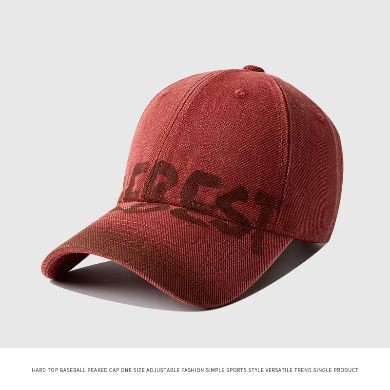 Baseball Cap Brown Washed Old Couple Small Show Face - Image 4