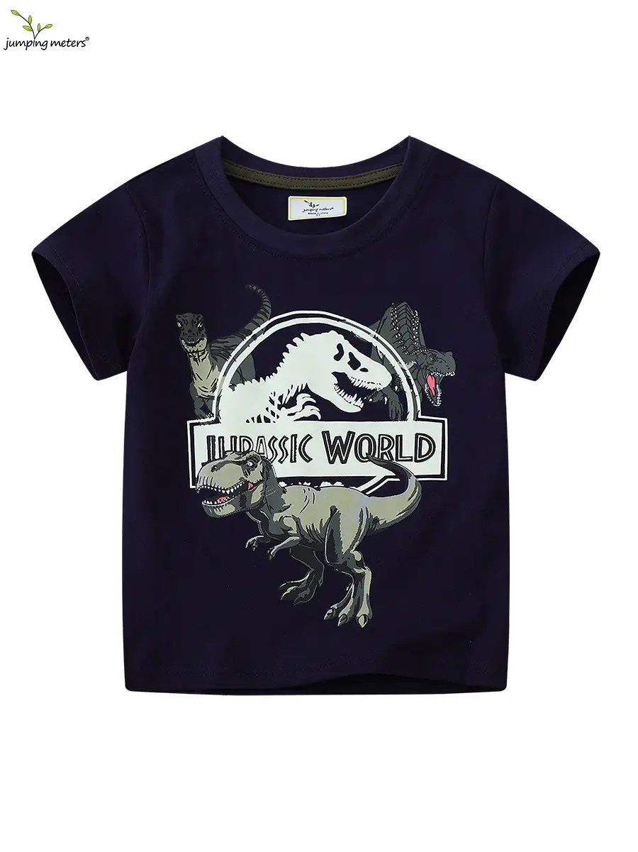 New Boys Dinosaur Luminous T-Shirt Black - Image 6