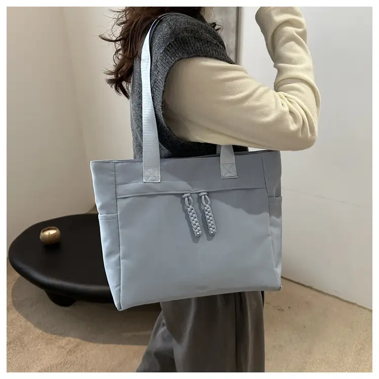 Winter Canvas Shoulder Bag Large Capacity Korean Style — feature 11