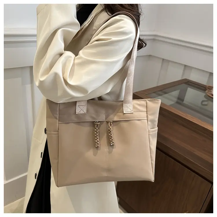 Winter Canvas Shoulder Bag Large Capacity Korean Style — feature 14